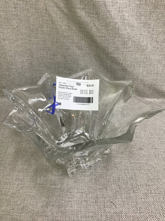 Japanese Toyo-Sasaki Glass Bowl