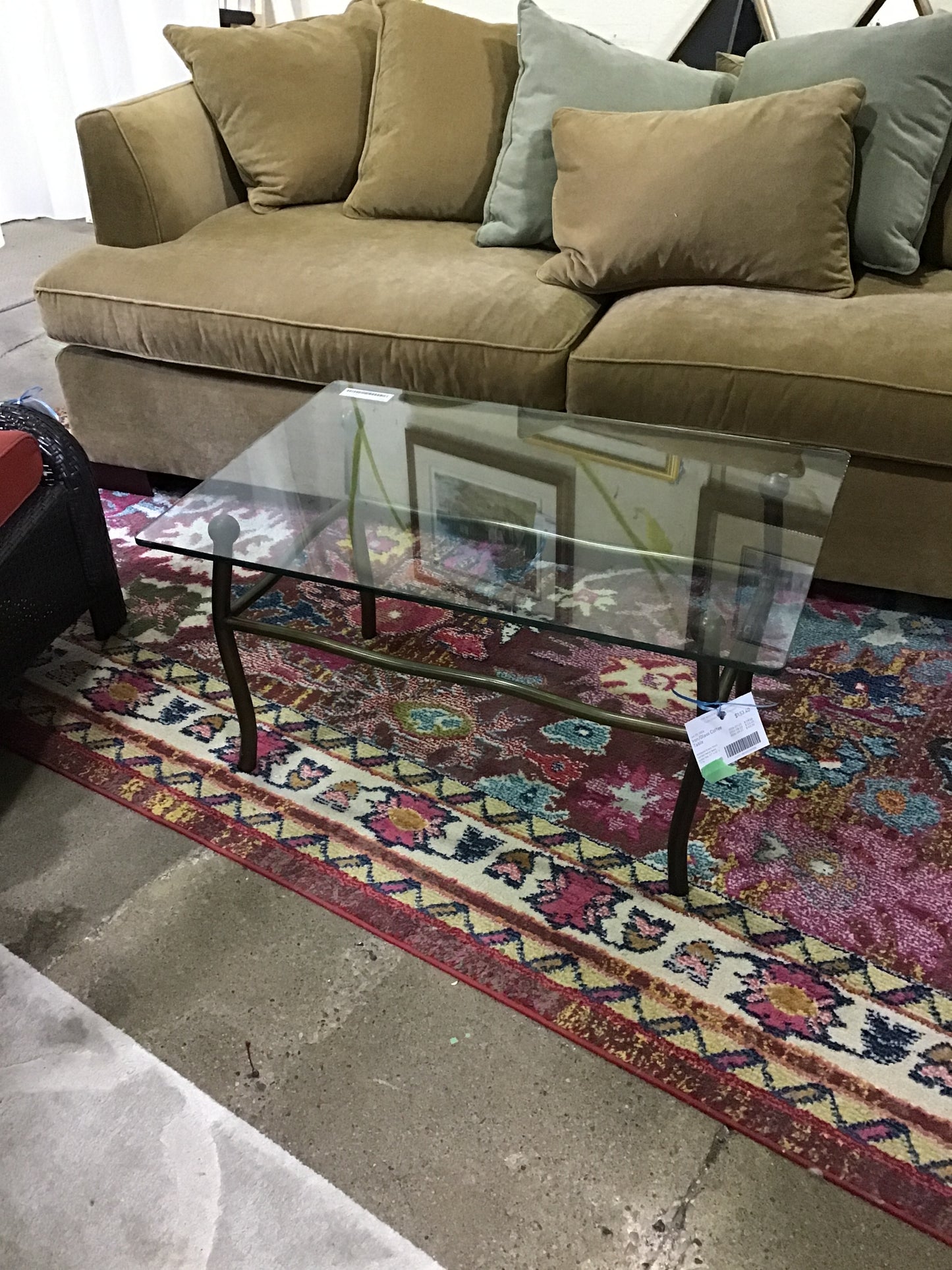 Iron/Glass Coffee Table