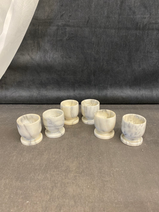 Set 6 Marble Egg Cups