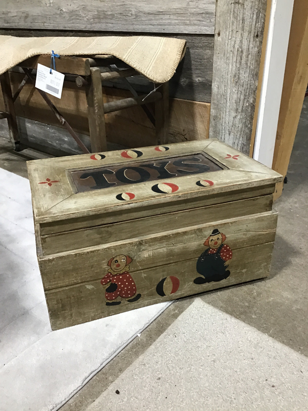Vintage Wood Toy Box