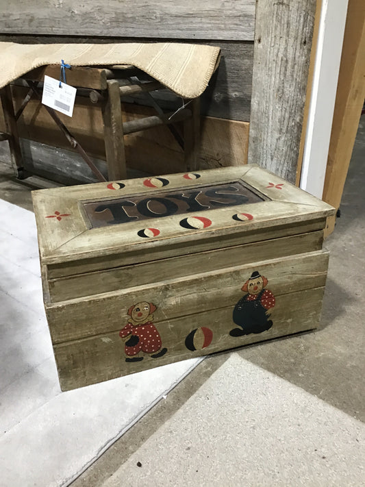 Vintage Wood Toy Box