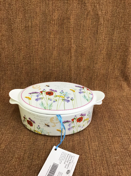 'Spring Blooms Collection' Oval Baking Dish