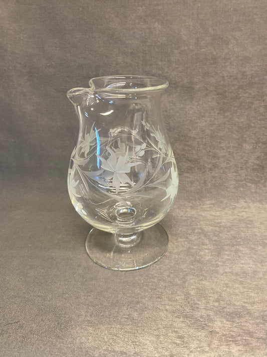 Glass Pitcher - Floral Vine