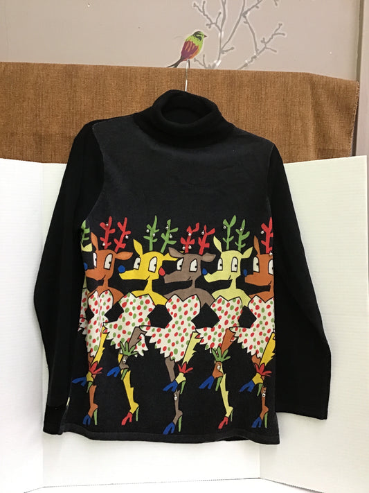 Whoopi Goldberg Dancing Reindeer Holiday Sweater
