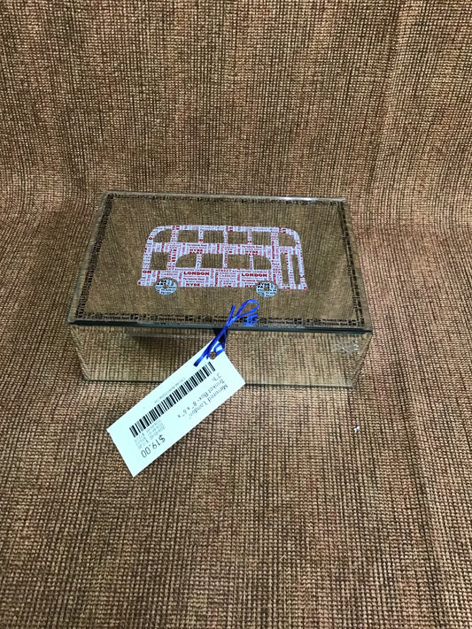 Mirrored 'London' Trinket Box- 8" x 6" x 3"h