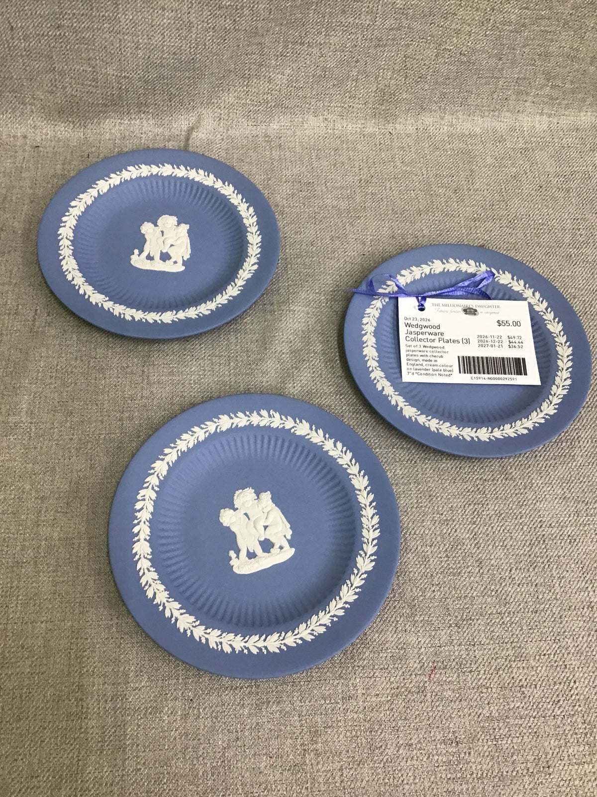 Wedgwood Jasperware Collector Plates (3)