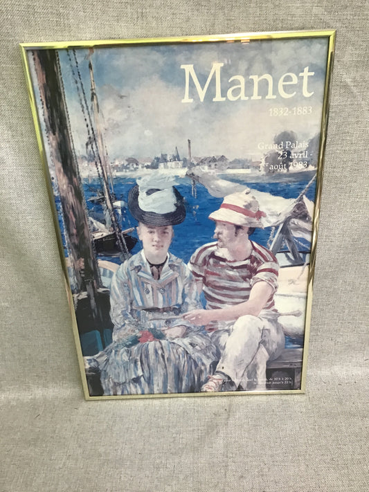 Vintage 1983 Framed Monet Poster