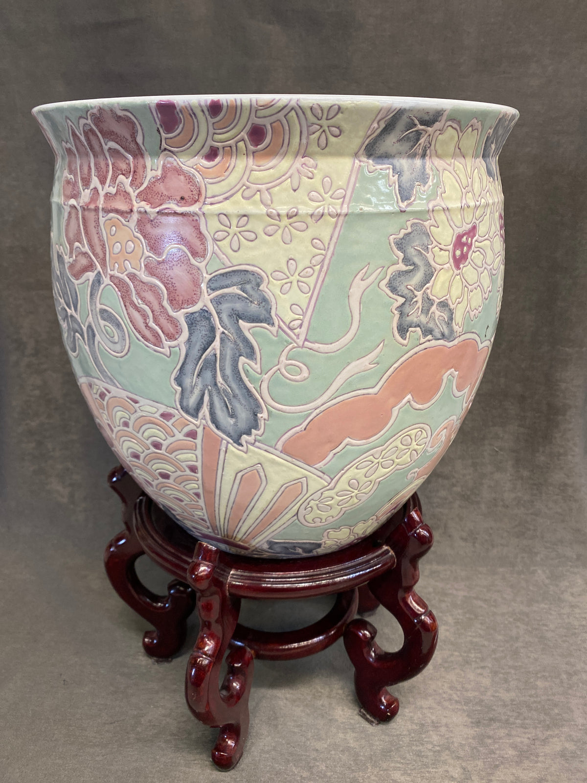 Fish Bowl Planter w/Stand