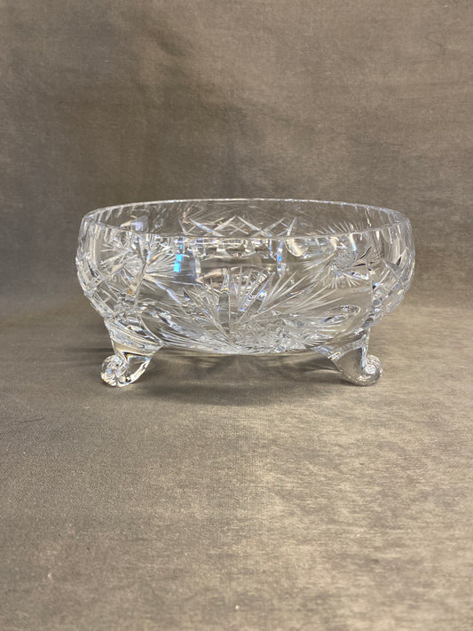 Pinwheel Crystal Bowl - 3 Toed