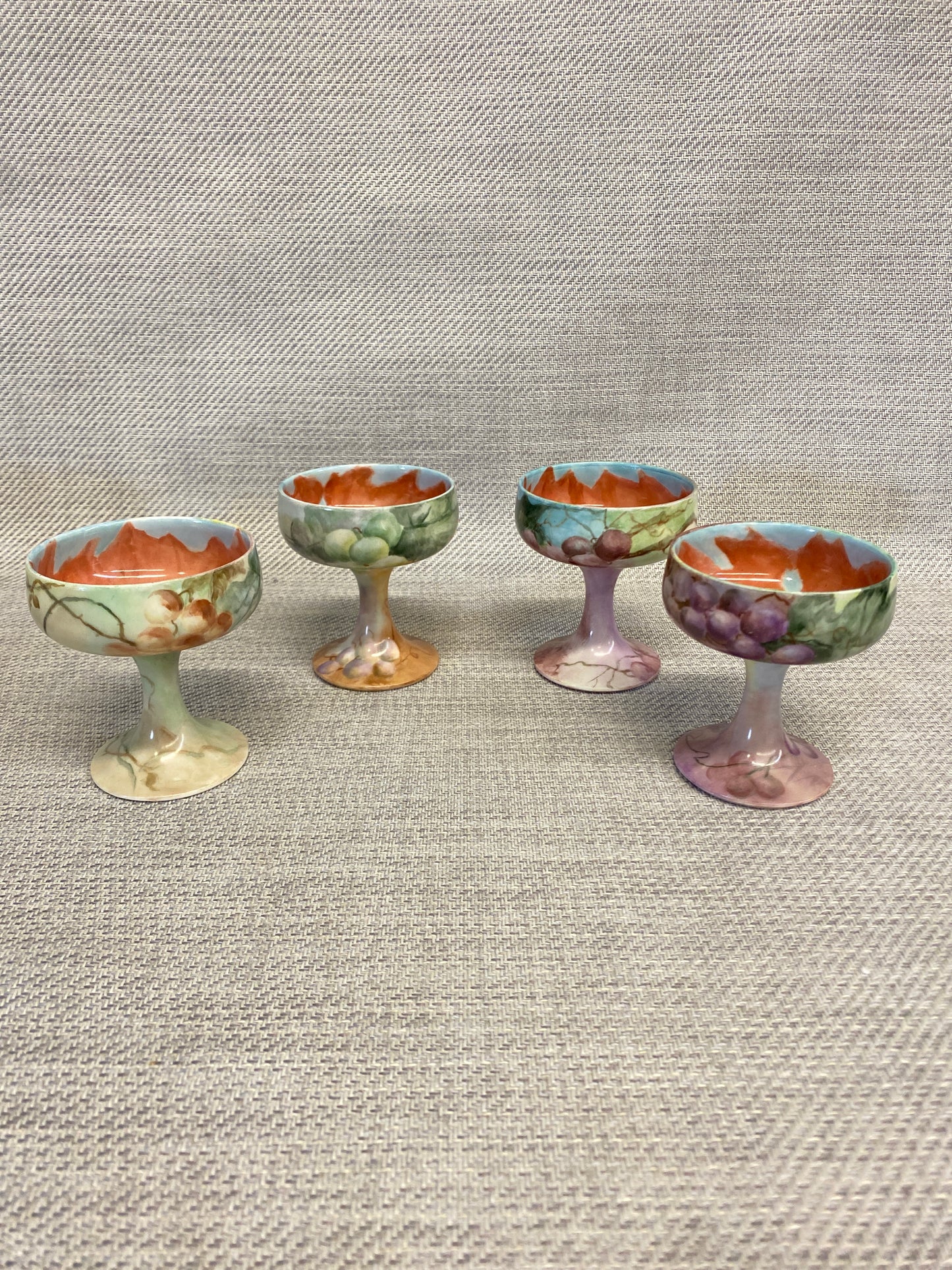 Set 4 Vintage Limoges Hand Painted Cups