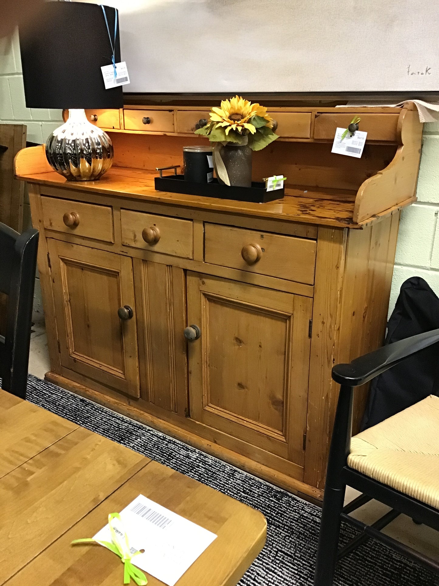 Antique Pine Hutch