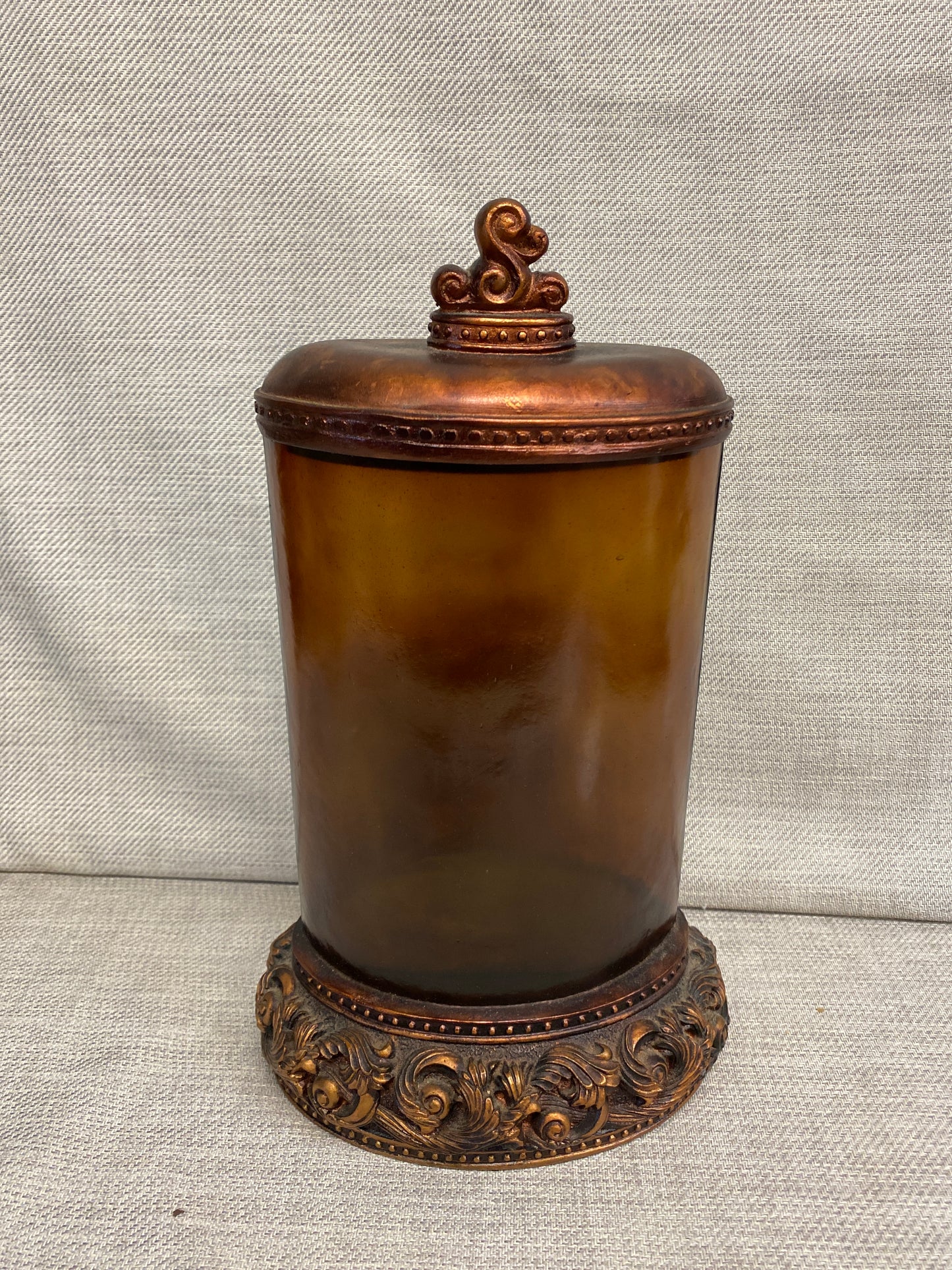 Canfloyd Glass Canister -Amber