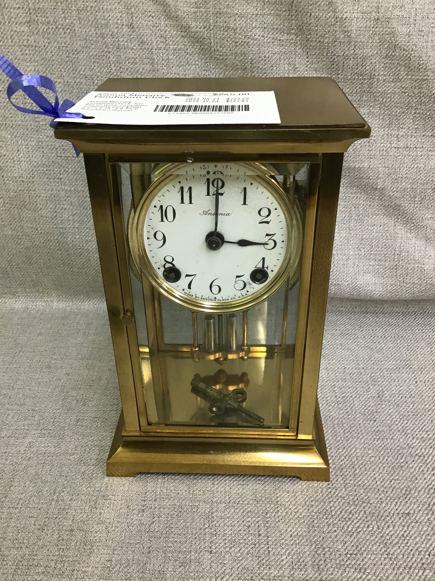 Asonia Mercury Pendulum Clock