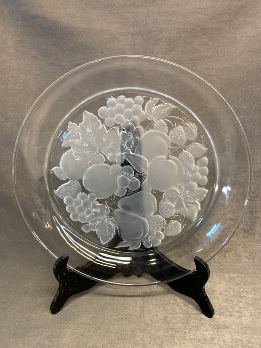 Frosted Glass Platter - Fruit