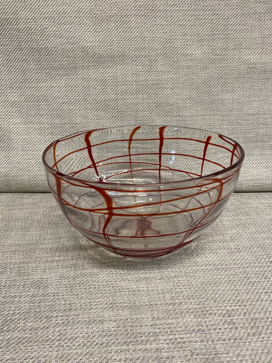 NEW! Glass Vase - Red Lines