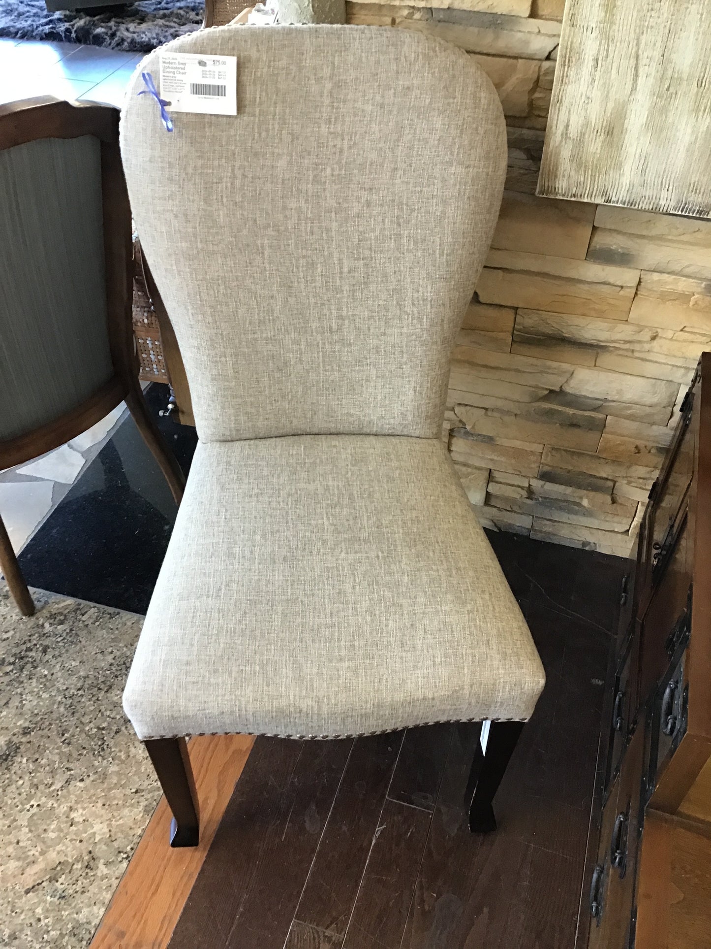 Modern Grey Upholstered Dining Chair