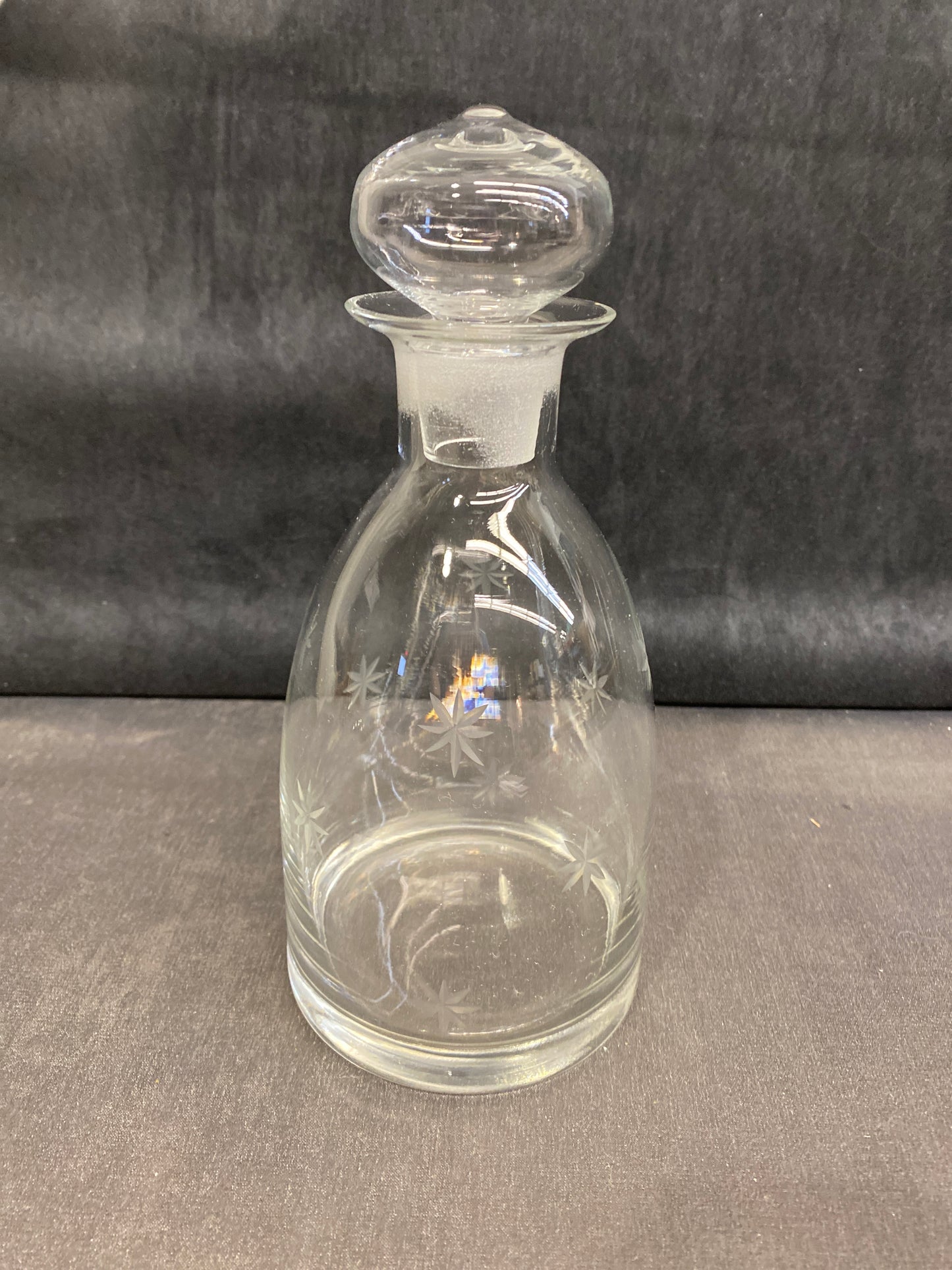 Glass Decanter - Etched Stars