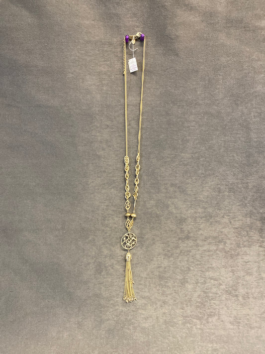 Lia Sophia Necklace - Gold Tone Pendant