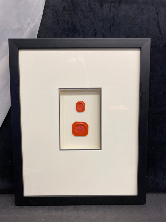 Shadow Box Frame - Red Wax Seals