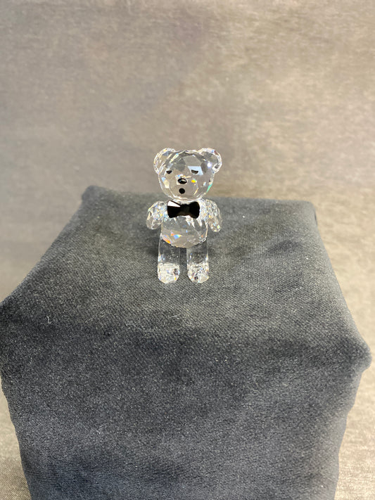 Swarovski Crystal Teddy Bear - Black Tie