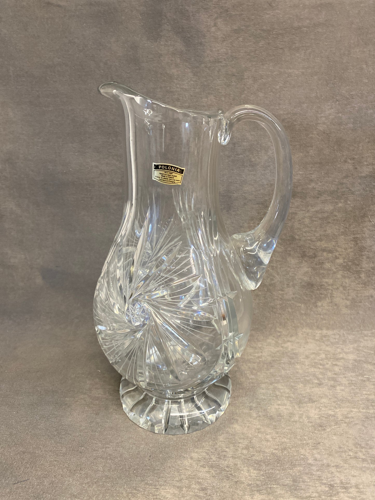Polonia Pinwheel Crystal Pitcher