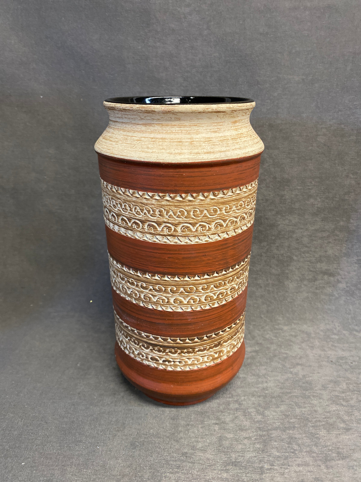 Vintage German Pottery Vase - Brown