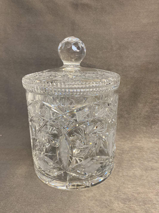 Pinwheel Crystal Biscuit Barrel