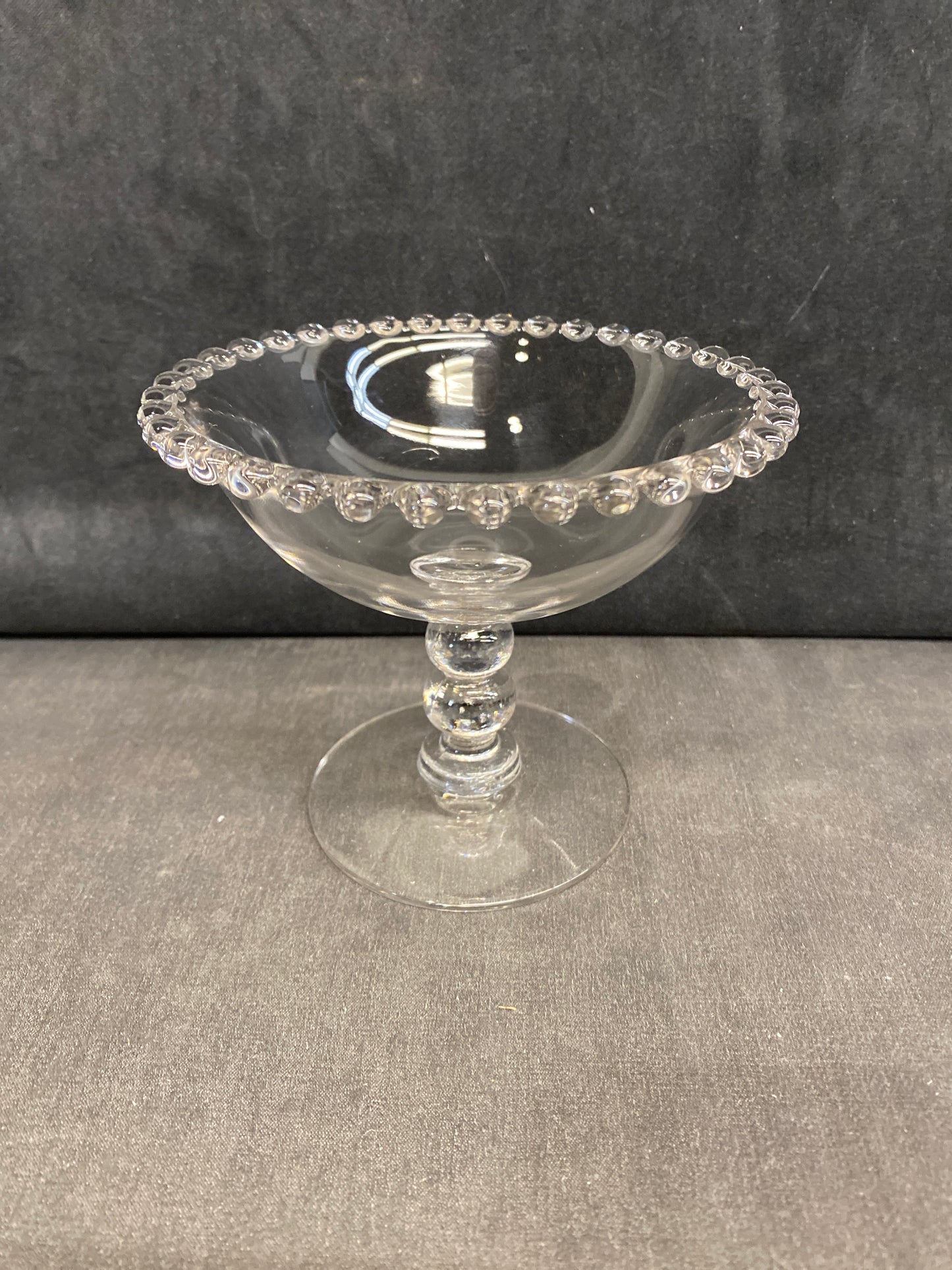 Vintage Candlewick Footed Dish