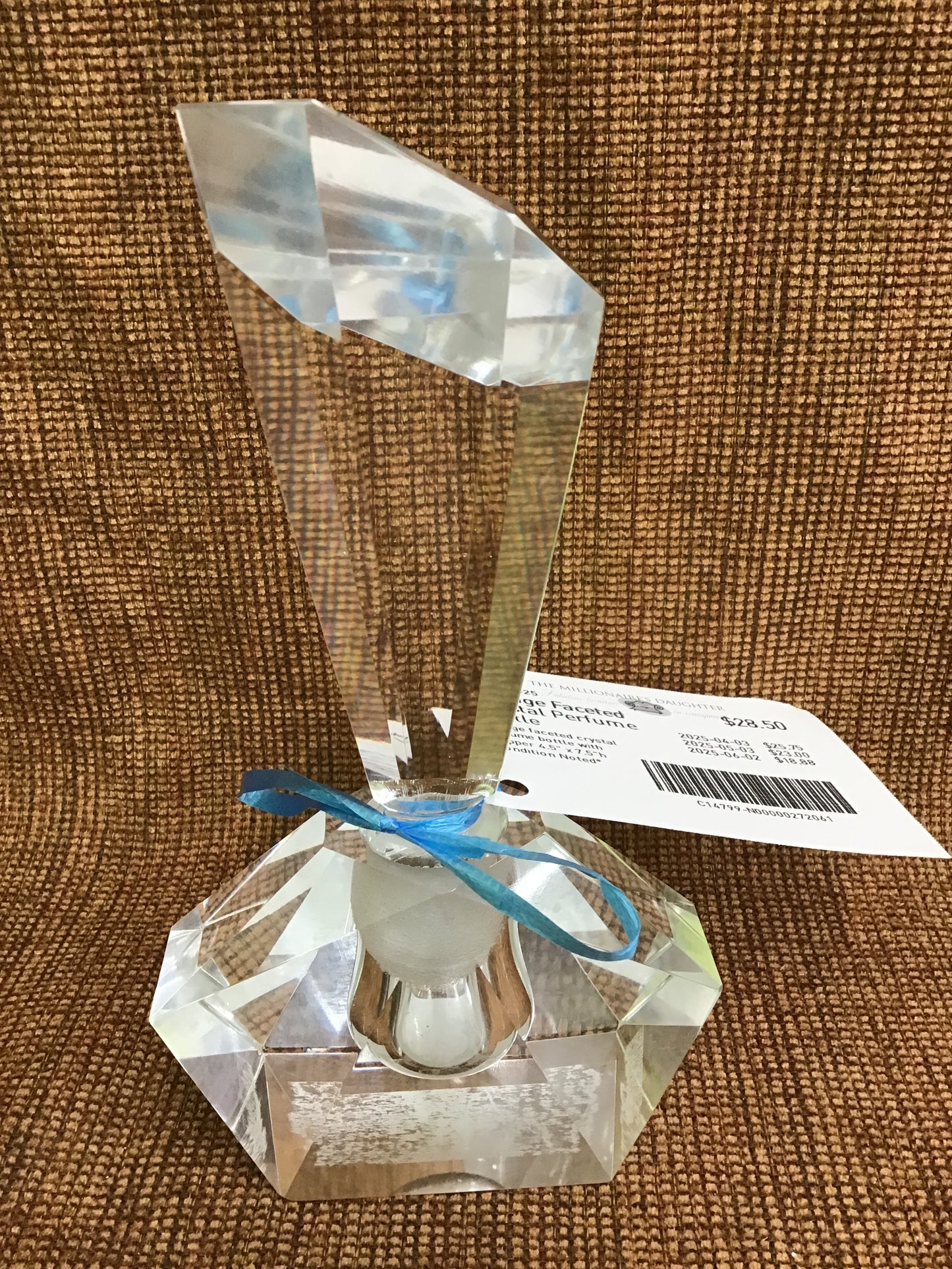 Vintage Faceted Crystal Perfume Bottle