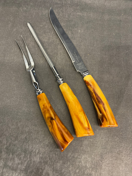 3PC Carving Set - Bakelite