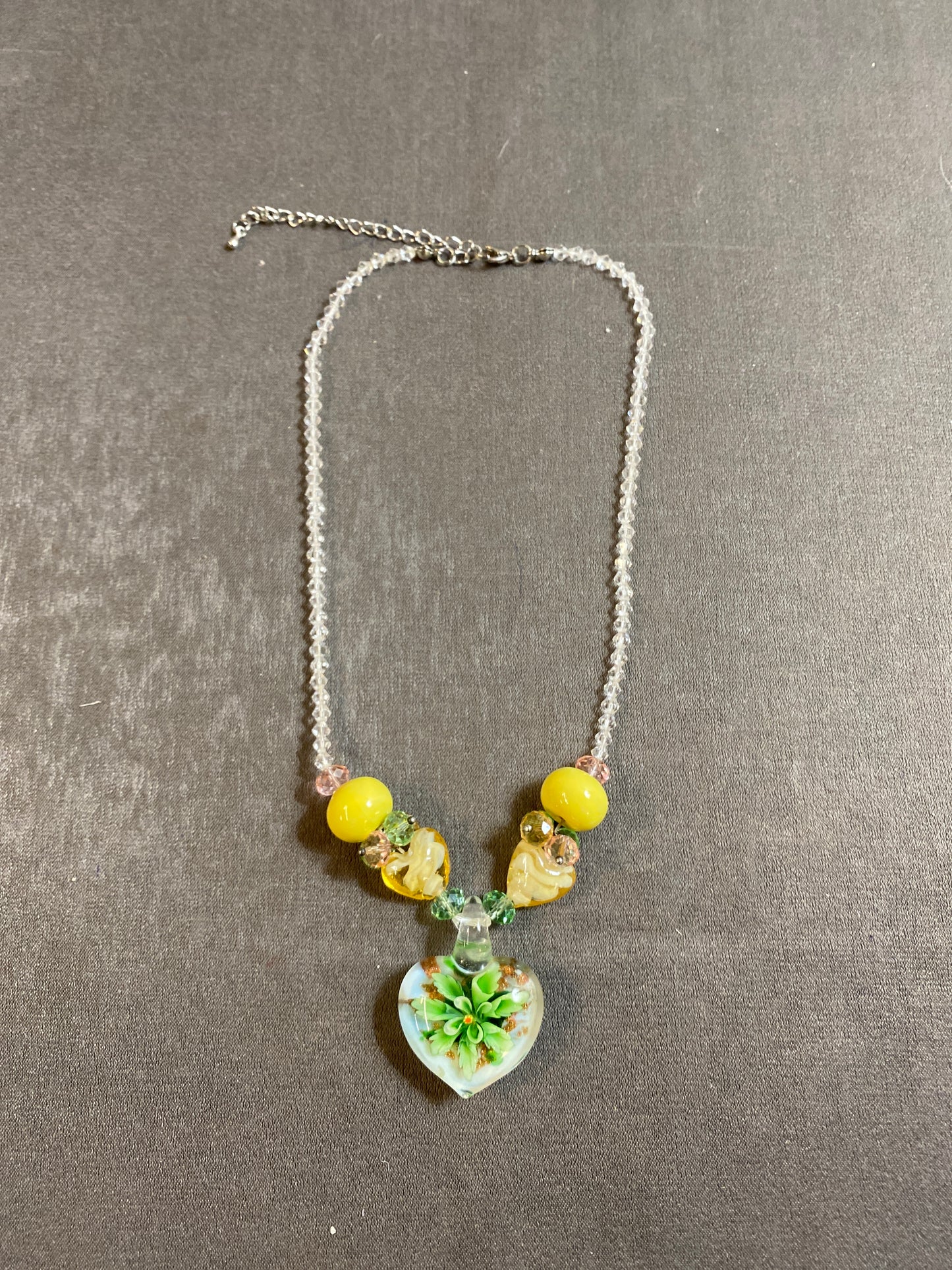 Lampwork Bead Necklace - Hearts