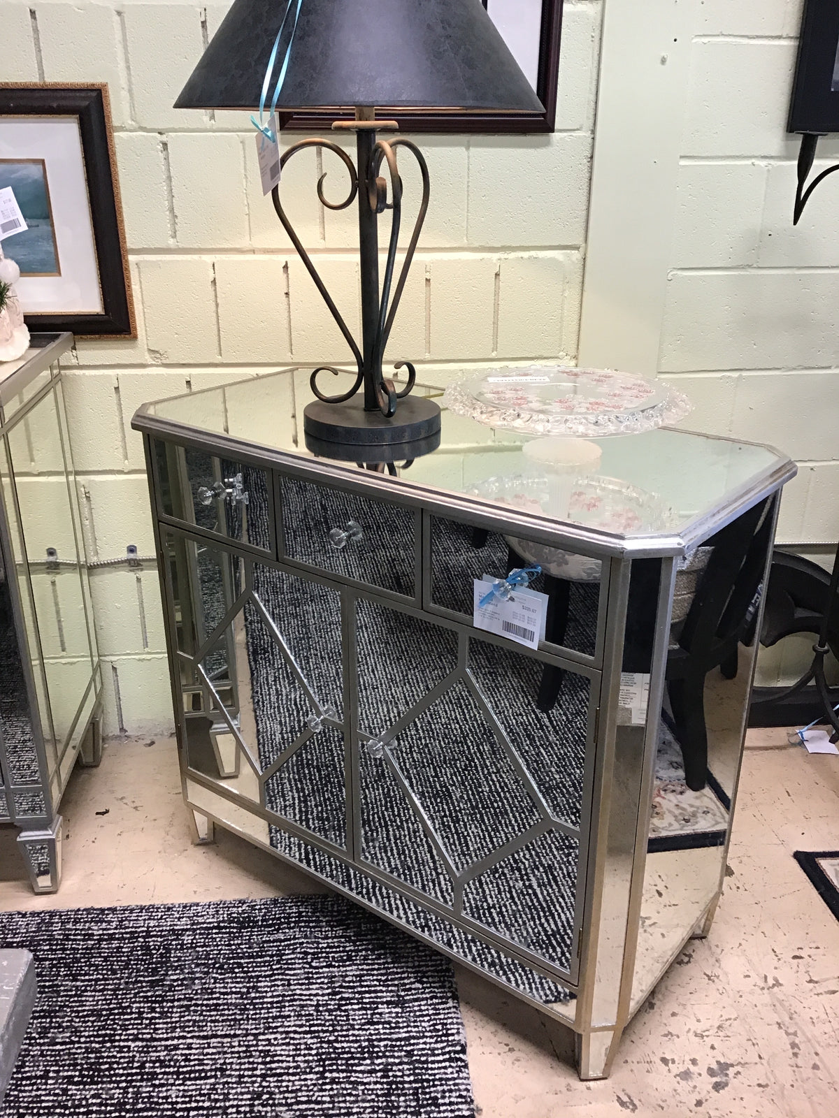 Mirrored Nightstand