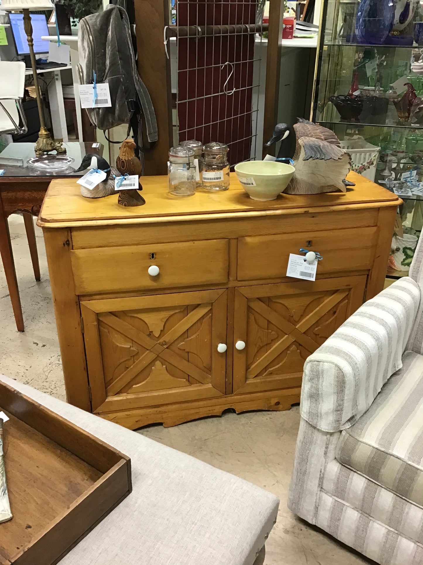 Vintage Sm. Pine Cabinet/Dresser - Condition