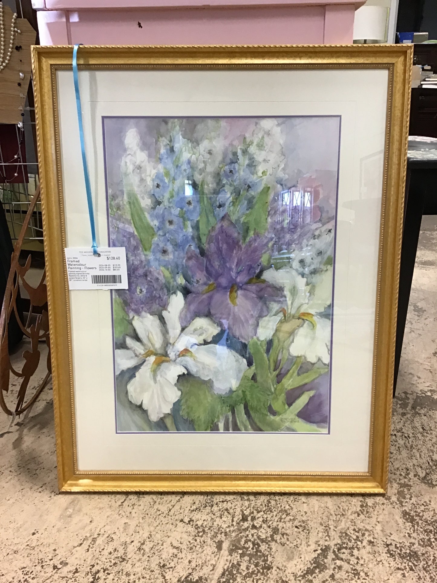 Framed Watercolour Painting - Flowers