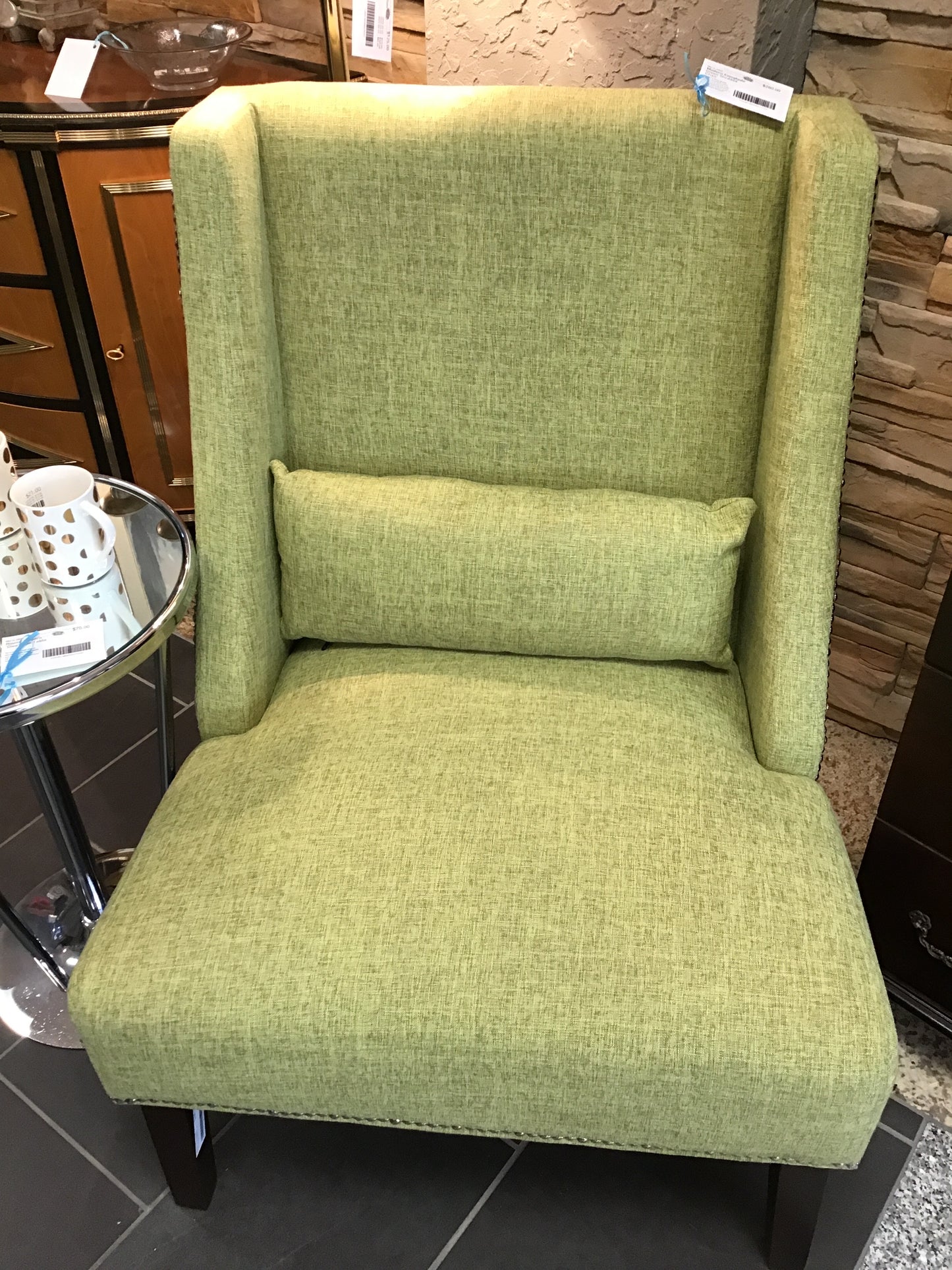 Modern Everglade Green Studded Chair