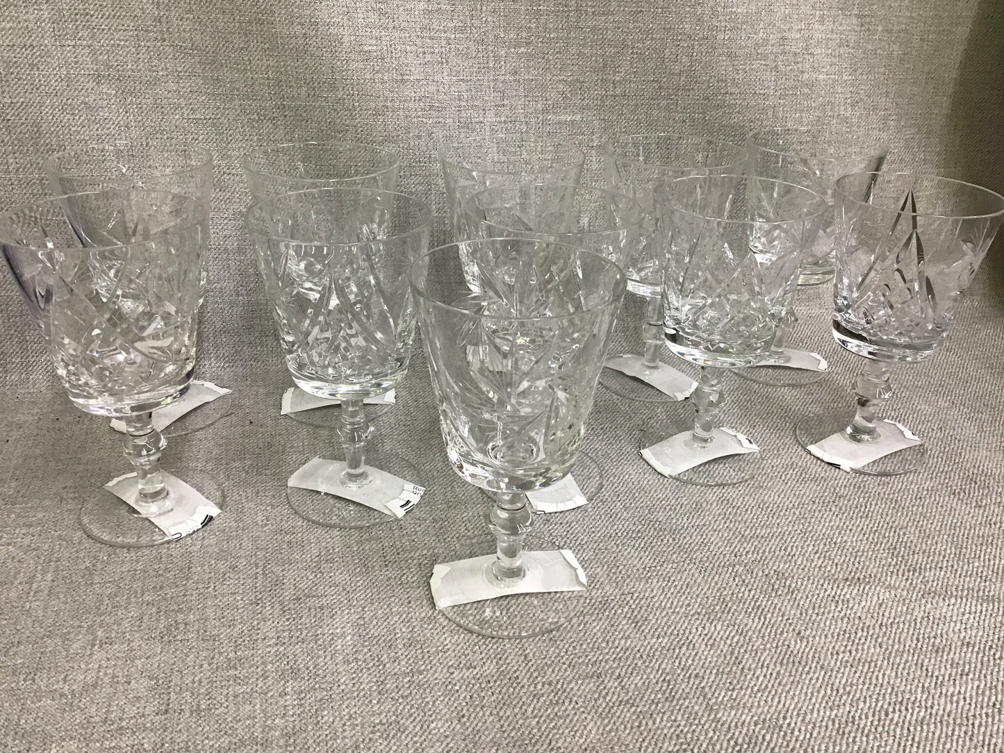 Red Wine 'Pinwheel' Crystal Glasses (11)