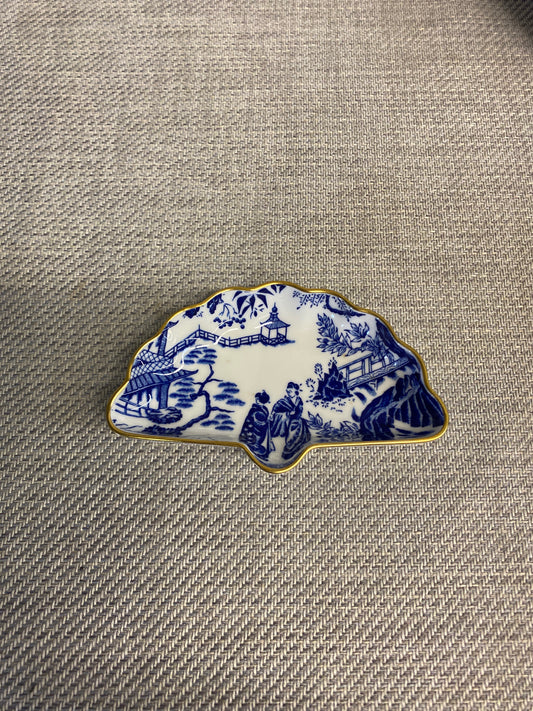 Blue Mikado Fan Trinket Dish