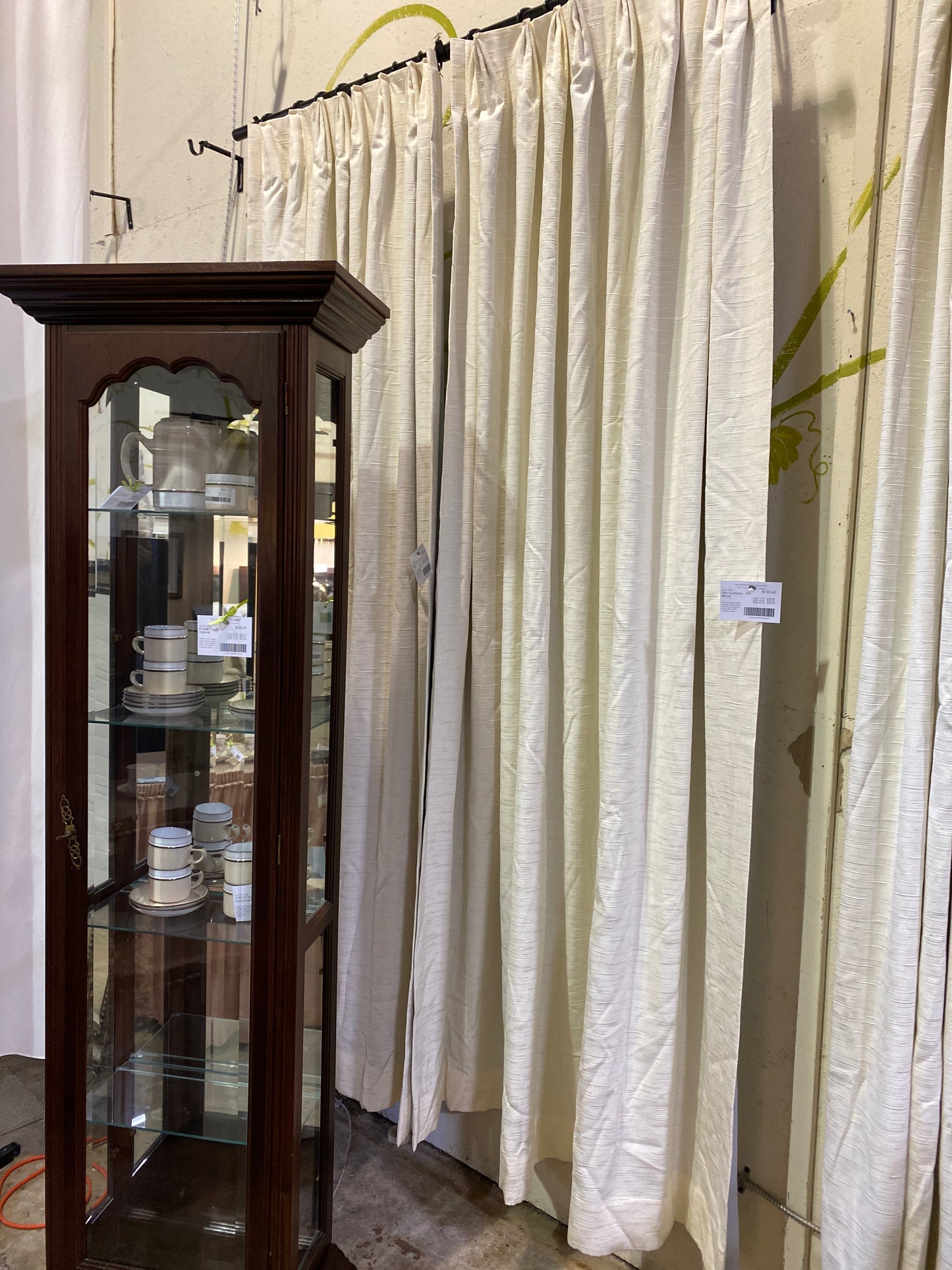 Pair Drapery Panels - Off White