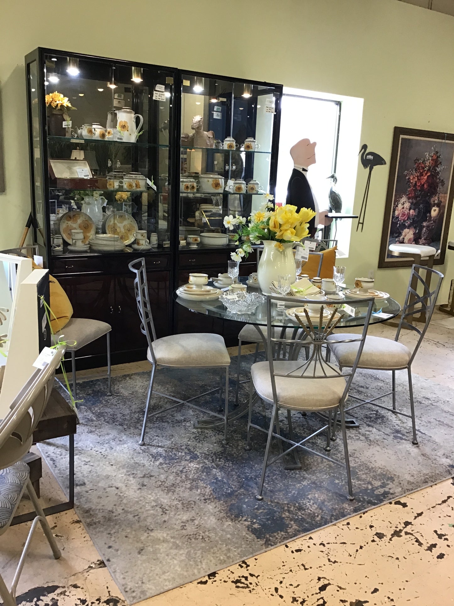 Menardi Rd Glass Table & 6 Chairs
