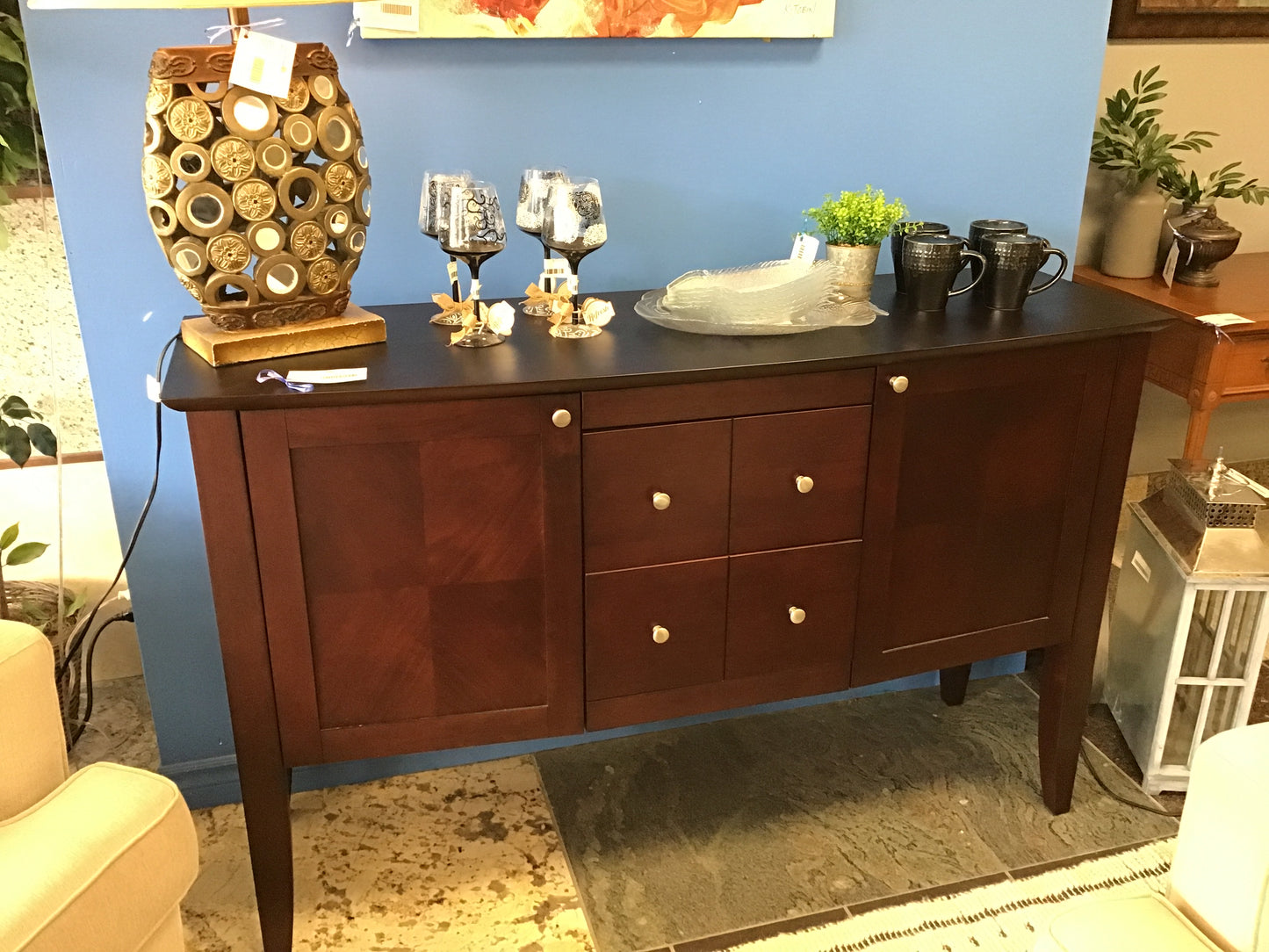 Dark Wood Credenza