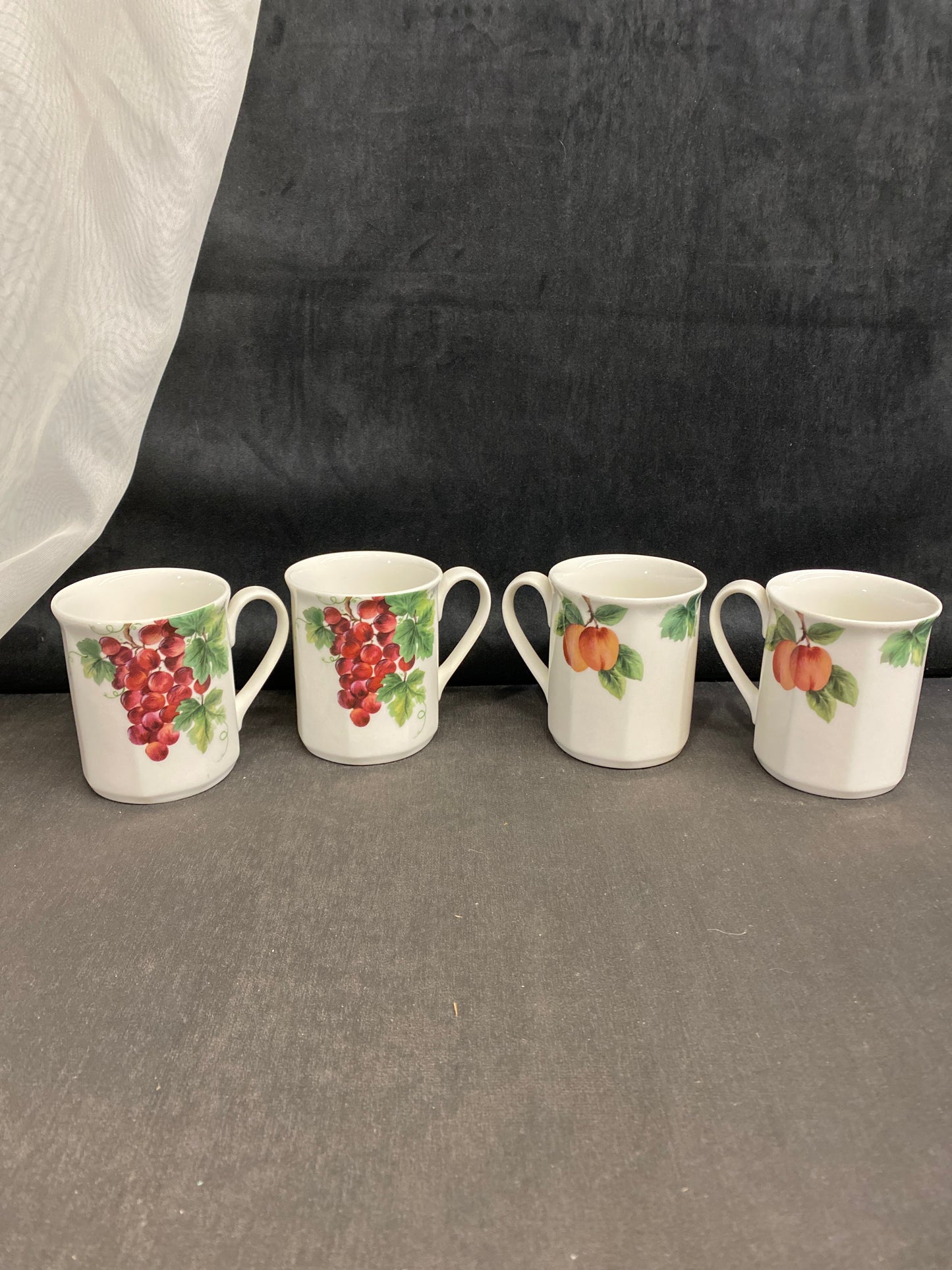 Set 4 Royal Doulton "Vintage Grape" Mugs