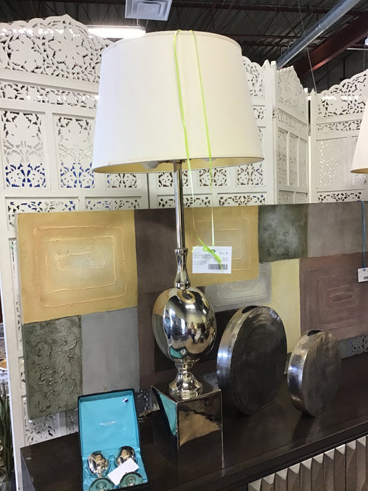 Oversized Table Lamp - Silver