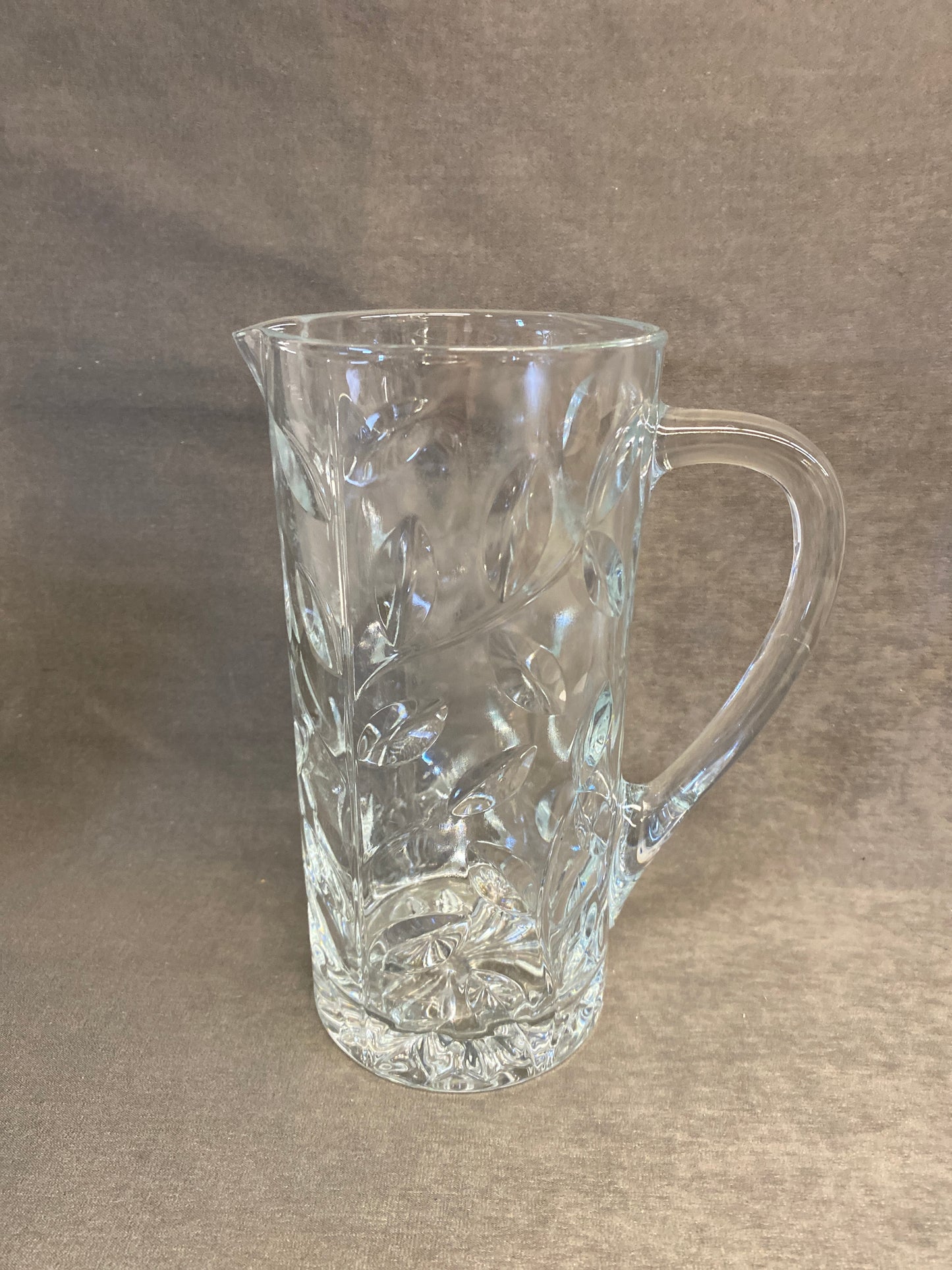Crystal Jug - Leaf Pattern