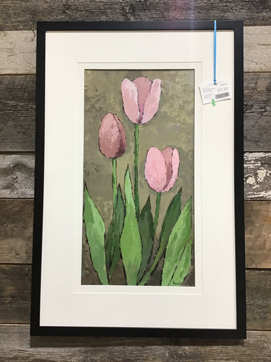 Framed Painting - 3 Pink Tulips