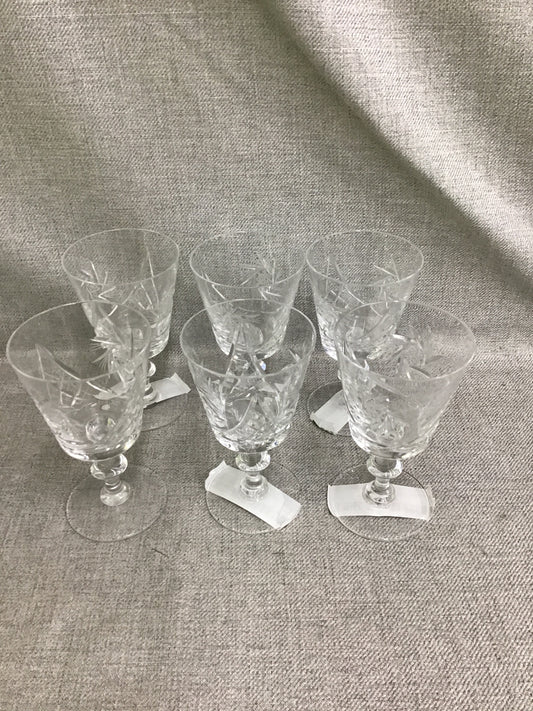 Pinwheel Crystal Red Wine Glasses (6)