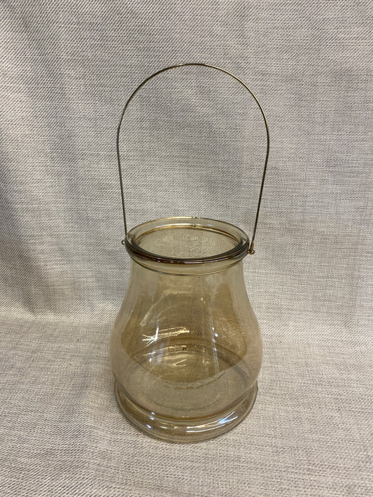 Smoke Glass Candle Lantern