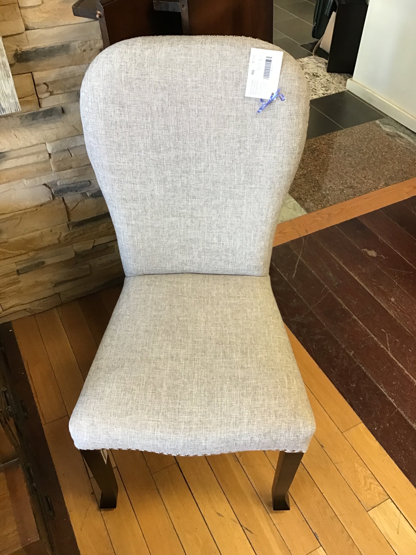 Modern Grey Upholstered Dining Chair