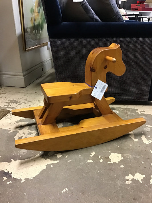 Child's Pine Rocking Horse