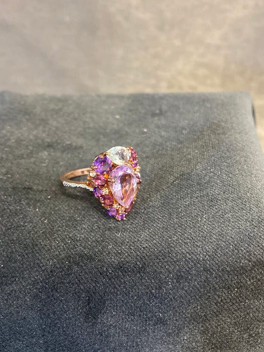 Sterling Silver Ring- Rose Gold Vermeil