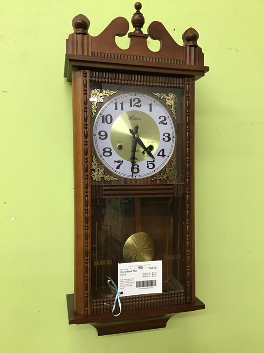 Dark Wood Wall Clock